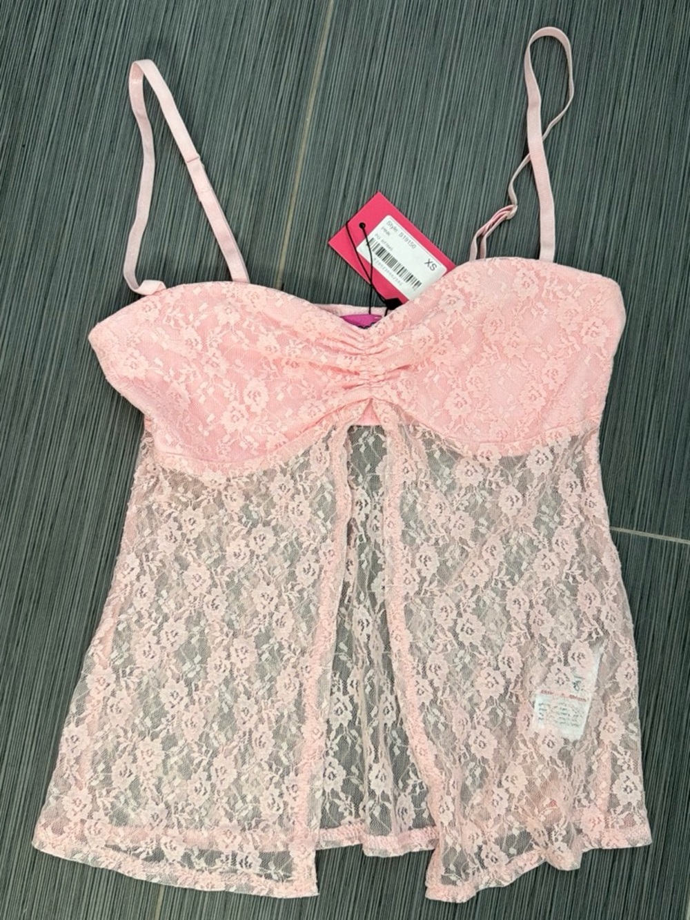 Edikted Pink Lace Top